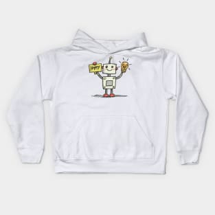 Cute Happy Robot Kids Hoodie